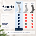 Chaussettes Alenssio mi-hautes en fibre de bambou premium
