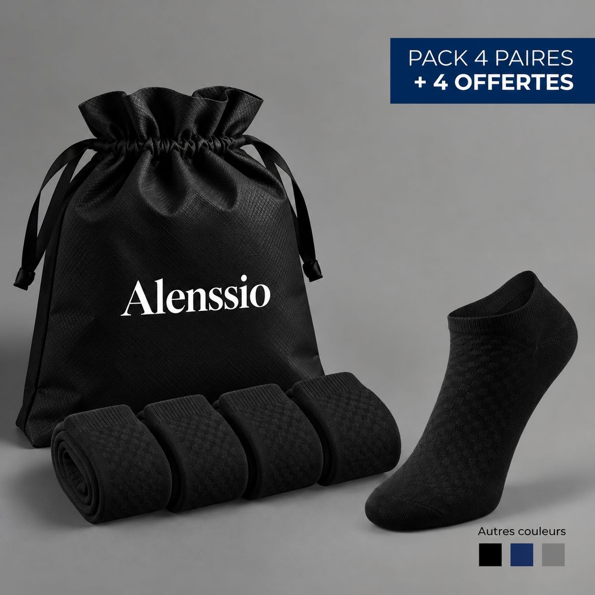 Chaussettes Alenssio basses en fibre de bambou premium