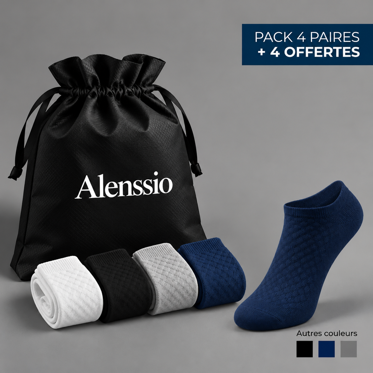 Chaussettes Alenssio basses en fibre de bambou premium