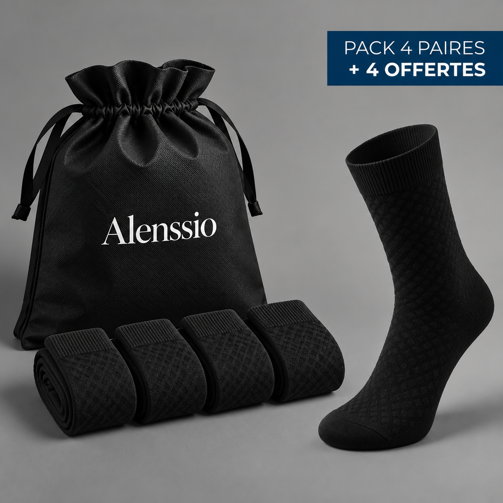 Chaussettes Alenssio mi-hautes en fibre de bambou premium