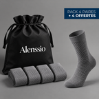 Chaussettes Alenssio mi-hautes en fibre de bambou premium