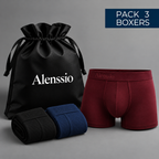 Boxer Alenssio Coton Confort - Lot de 3 Boxers Homme Doux et Respirants