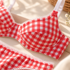 Ensemble Lingerie Vichy Rouge & Blanc – Alenssio